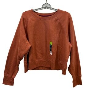 Tek Gear Ultrasoft Fleece Oversized Crewneck Sweatshirt Rust XL WT53A172RS